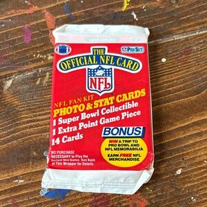 1989 NFL Pro Set football Fan Kit Photo & Stat Cards Pack